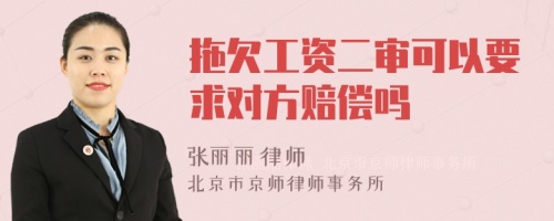 拖欠工资二审可以要求对方赔偿吗