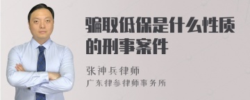 骗取低保是什么性质的刑事案件