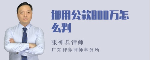 挪用公款800万怎么判