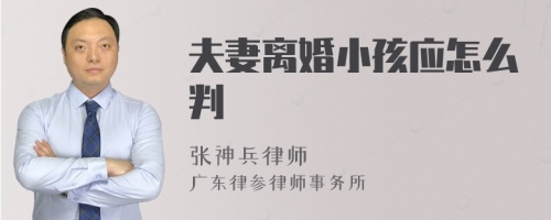 夫妻离婚小孩应怎么判