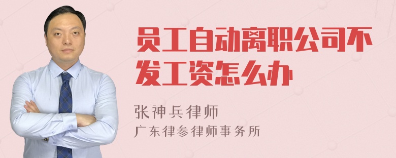 员工自动离职公司不发工资怎么办