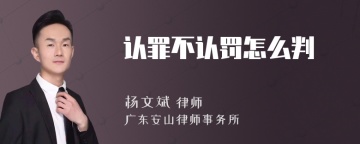 认罪不认罚怎么判