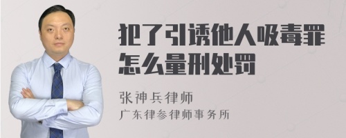 犯了引诱他人吸毒罪怎么量刑处罚