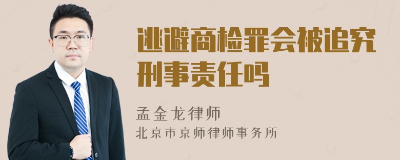 逃避商检罪会被追究刑事责任吗