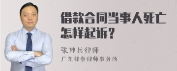 借款合同当事人死亡怎样起诉？