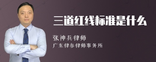 三道红线标准是什么