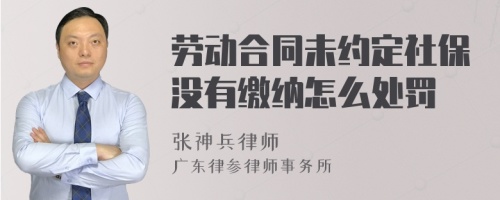 劳动合同未约定社保没有缴纳怎么处罚