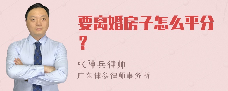 要离婚房子怎么平分？