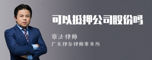 可以抵押公司股份吗