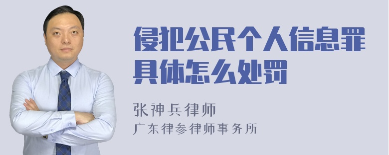 侵犯公民个人信息罪具体怎么处罚