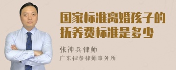 国家标准离婚孩子的抚养费标准是多少