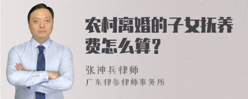 农村离婚的子女抚养费怎么算？