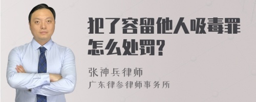 犯了容留他人吸毒罪怎么处罚?