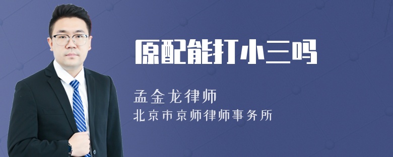 原配能打小三吗