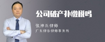 公司破产补缴税吗