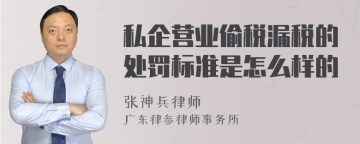 私企营业偷税漏税的处罚标准是怎么样的