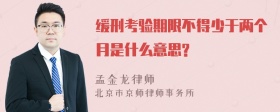 缓刑考验期限不得少于两个月是什么意思?