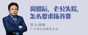 离婚后，老公失踪，怎么要求抚养费