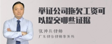 举证公司拖欠工资可以提交哪些证据