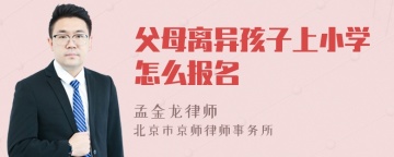 父母离异孩子上小学怎么报名