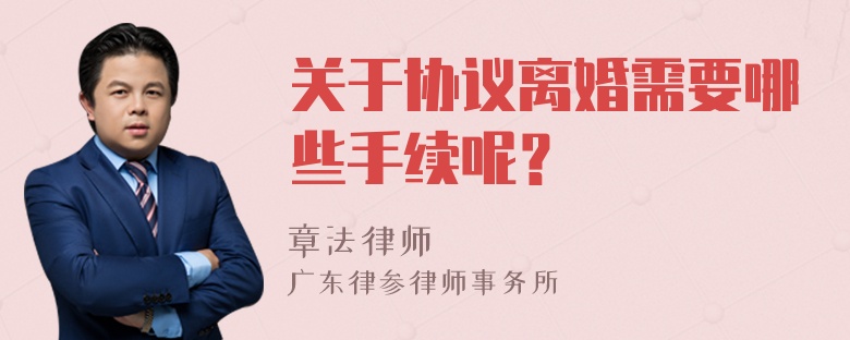 关于协议离婚需要哪些手续呢？