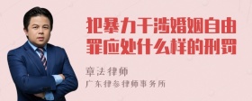 犯暴力干涉婚姻自由罪应处什么样的刑罚