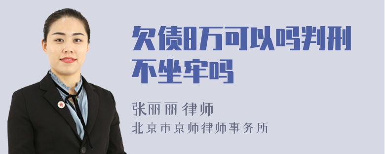 欠债8万可以吗判刑不坐牢吗