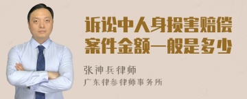 诉讼中人身损害赔偿案件金额一般是多少