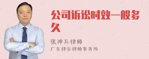 公司诉讼时效一般多久