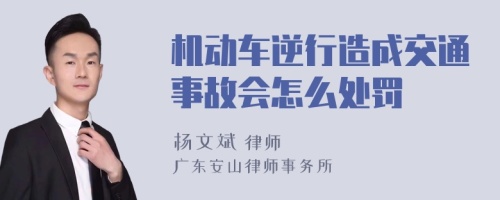 机动车逆行造成交通事故会怎么处罚