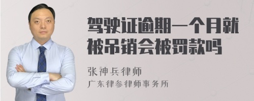 驾驶证逾期一个月就被吊销会被罚款吗