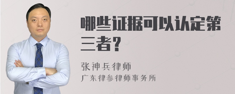 哪些证据可以认定第三者？