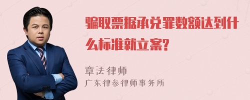 骗取票据承兑罪数额达到什么标准就立案?