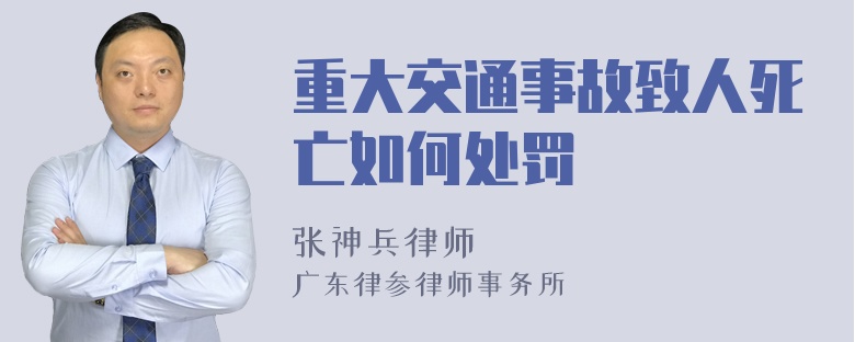 重大交通事故致人死亡如何处罚