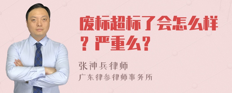 废标超标了会怎么样？严重么？