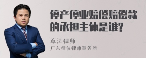 停产停业赔偿赔偿款的承担主体是谁?