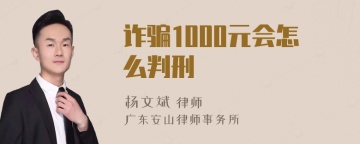 诈骗1000元会怎么判刑