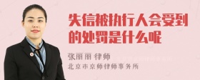 失信被执行人会受到的处罚是什么呢