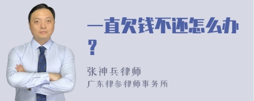 一直欠钱不还怎么办？