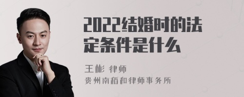 2022结婚时的法定条件是什么