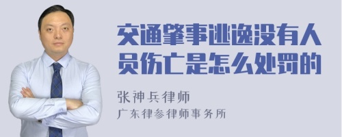 交通肇事逃逸没有人员伤亡是怎么处罚的