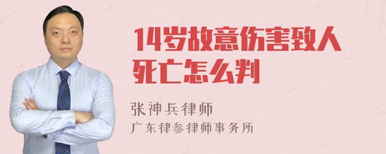 14岁故意伤害致人死亡怎么判