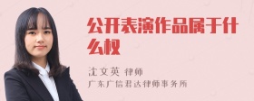 公开表演作品属于什么权