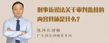 刑事诉讼法关于审判监督的内容具体是什么？