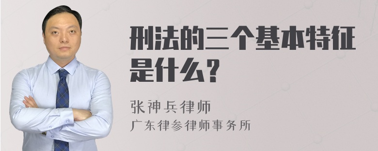 刑法的三个基本特征是什么？