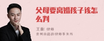 父母要离婚孩子该怎么判