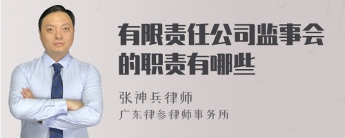 有限责任公司监事会的职责有哪些