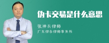 伪卡交易是什么意思