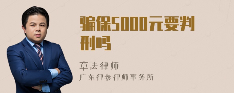 骗保5000元要判刑吗