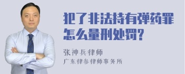 犯了非法持有弹药罪怎么量刑处罚?